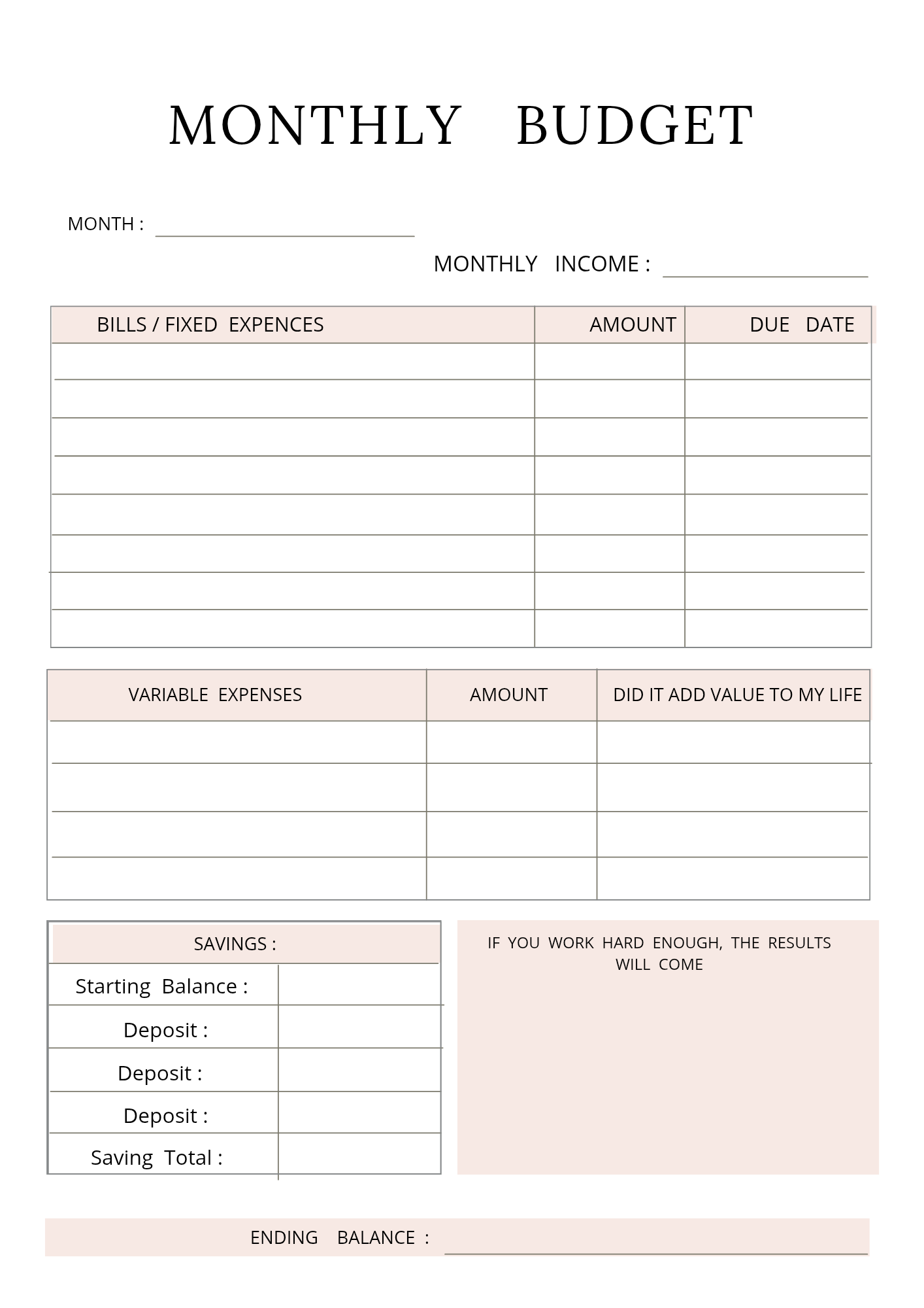 Money Mindset Planner