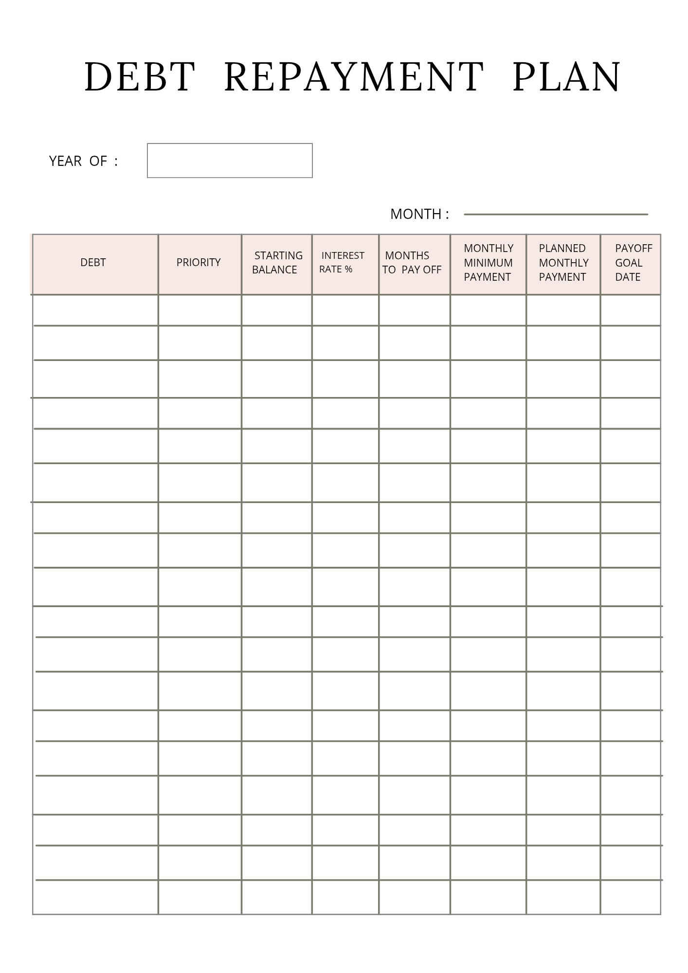 Money Mindset Planner